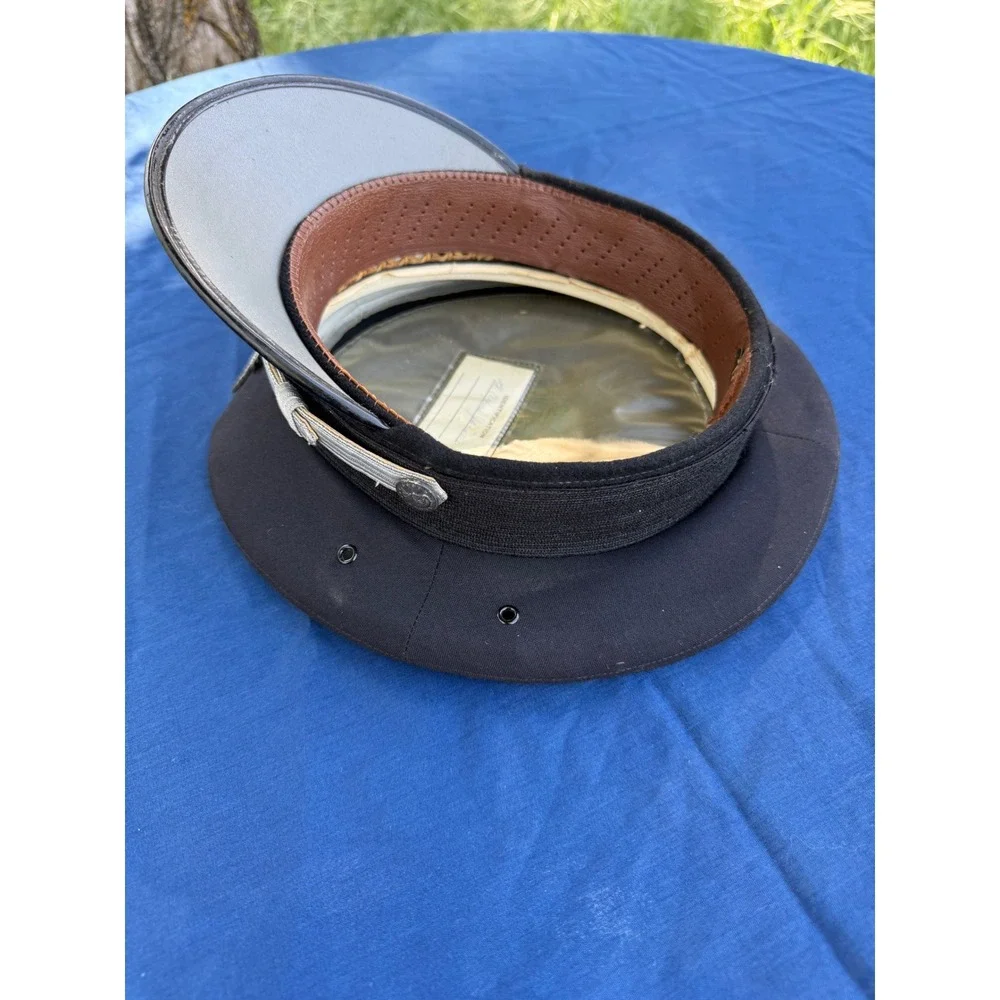 US Air Force USAF Officer Service Cap Hat‎ Clouds and Lightning Blue Silver Ins